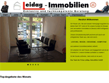 Tablet Screenshot of leidag-immobilien.de